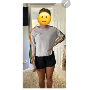 Madewell Rainbow Crewneck Sweatshirt